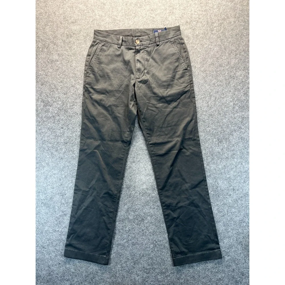 Vineyard Vines Pants Men's Size 30x32 Breaker Pant Straight Leg Gray Chino Pants - Picture 1 of 15
